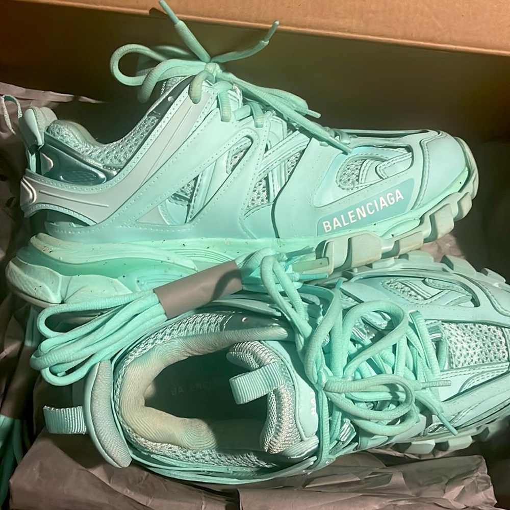 New Size 36 Balenciaga Track Sneakers Mint